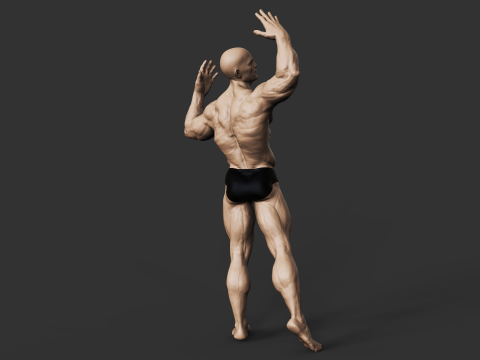 Bodybuilder Model do druku 3D