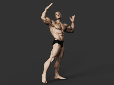 Bodybuilder Model do druku 3D
