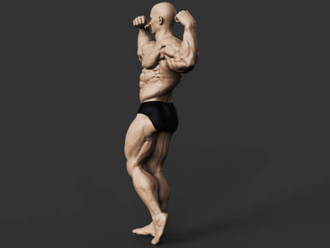 Bodybuilder 3D-Druckmodell
