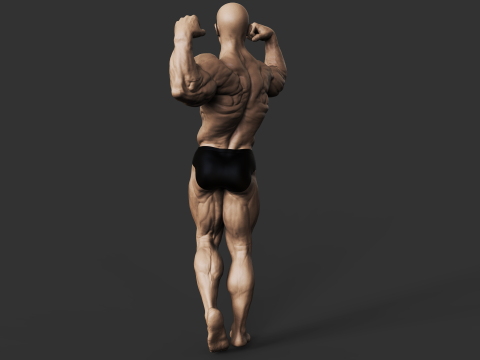 Bodybuilder 3D-Druckmodell