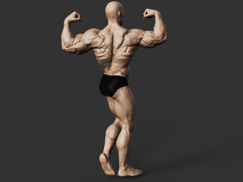 Bodybuilder 3D-Druckmodell