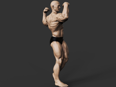 Bodybuilder 3D-Druckmodell
