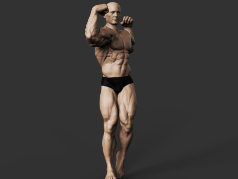 Bodybuilder 3D-Druckmodell