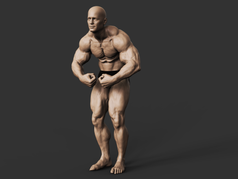 Bodybuilder Modèles 3D en vedette