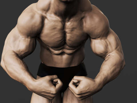 Bodybuilder Modèles 3D en vedette