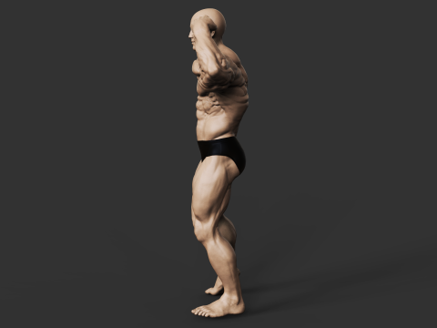 Bodybuilder 3D प्रिंट मॉडल