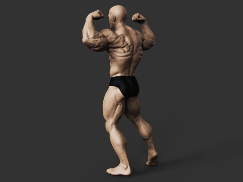 Culturiste Modèles 3D en vedette