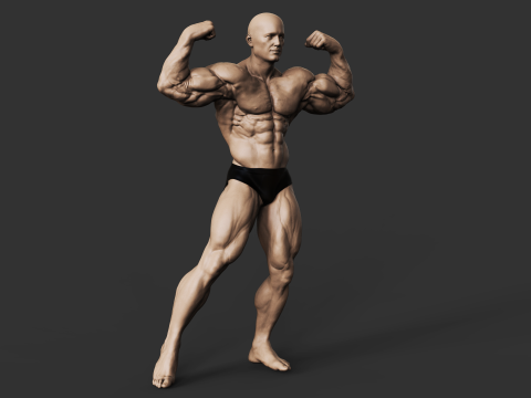 Bodybuilder 3D प्रिंट मॉडल