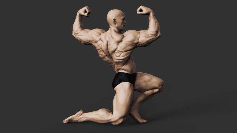 Bodybuilder Model do druku 3D .c4d .max .obj .3ds .fbx .stl .blend
