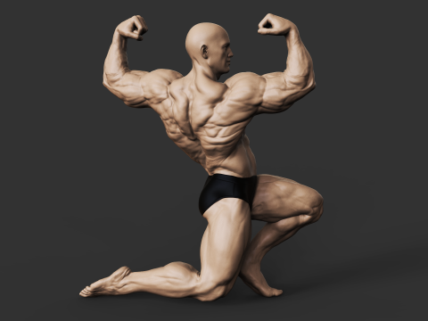 Bodybuilder Model do druku 3D