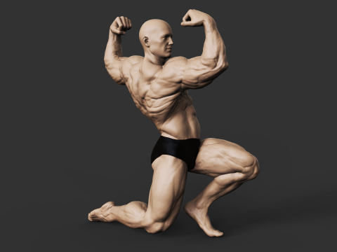 Bodybuilder Model do druku 3D