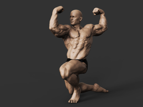 Bodybuilder Model do druku 3D