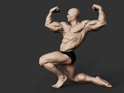 Bodybuilder Model do druku 3D