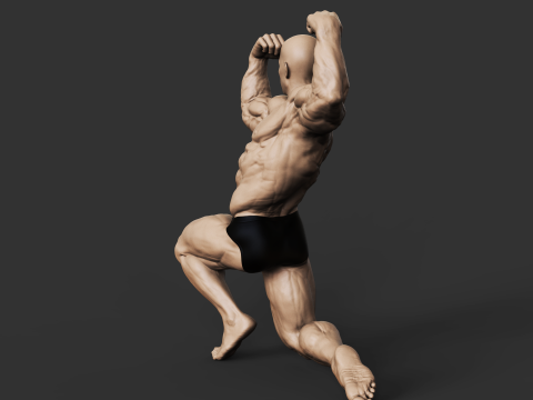 Bodybuilder Model do druku 3D