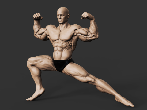 Bodybuilder Modèles 3D en vedette