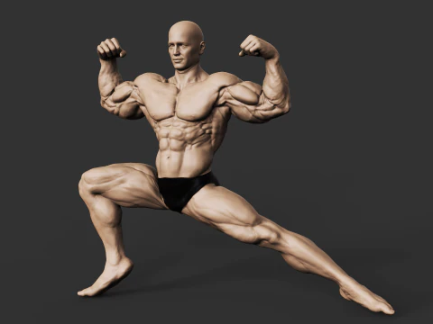 Culturiste Modèles 3D en vedette