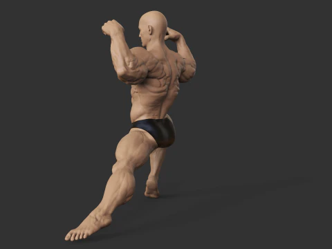 Culturiste Modèles 3D en vedette