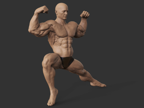 Bodybuilder Modèles 3D en vedette