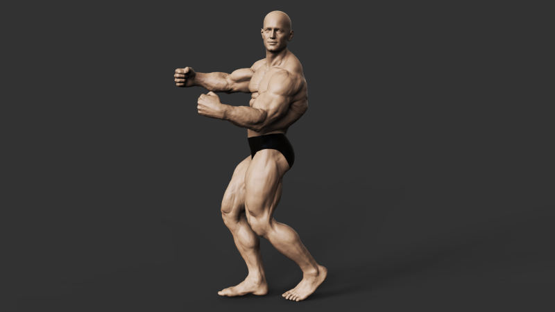 Bodybuilder Model do druku 3D .c4d .max .obj .3ds .fbx .stl .blend