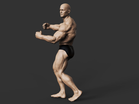 Bodybuilder Model do druku 3D