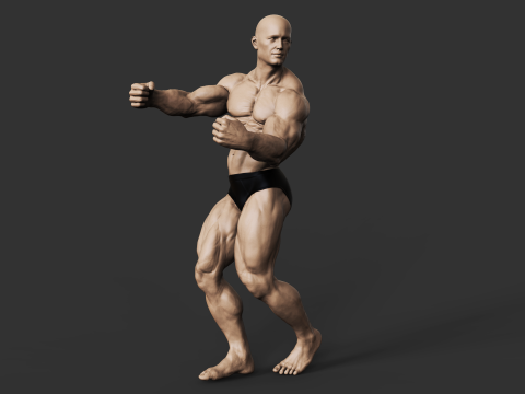 Bodybuilder Model do druku 3D