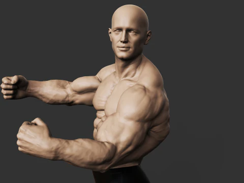 Culturiste Modèles 3D en vedette