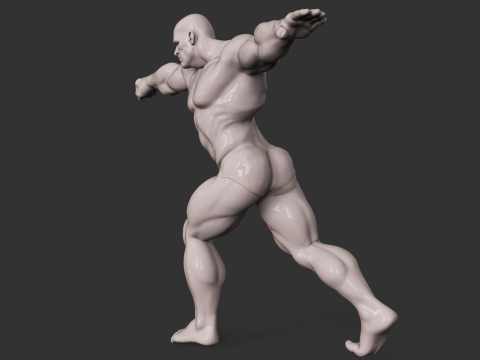 Bodybuilder 3D-Druckmodell