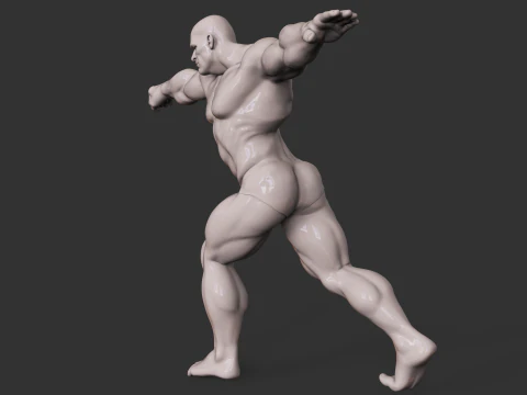 Fisiculturista Modelo de Impressão 3D