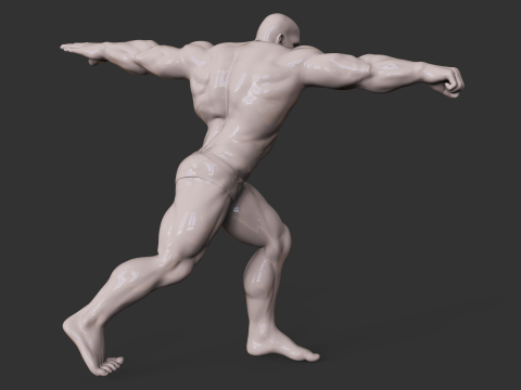 Bodybuilder 3D-Druckmodell