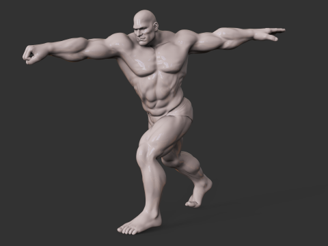 Bodybuilder 3D-Druckmodell