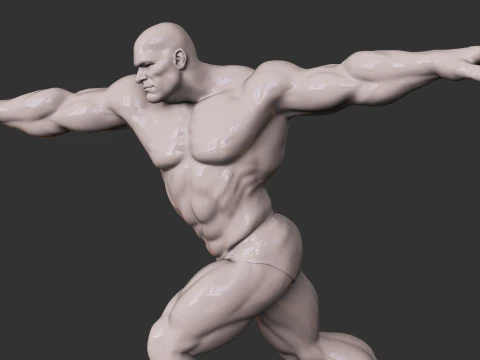 Fisiculturista Modelo de Impressão 3D