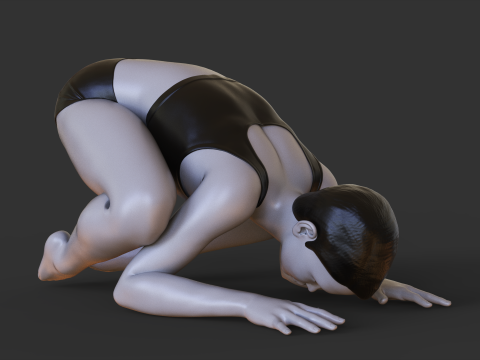 Yoga Pose - Baby Crow Pose 3D 프린트 모델