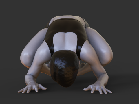 Yoga Pose - Baby Crow Pose 3D 프린트 모델