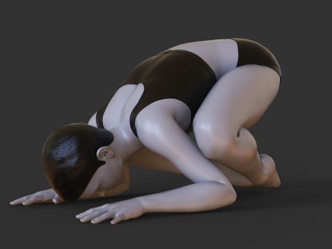 Yoga Pose - Baby Crow Pose 3D 프린트 모델