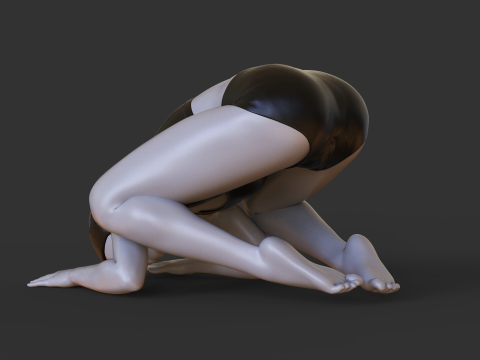 Yoga Pose - Baby Crow Pose 3D 프린트 모델