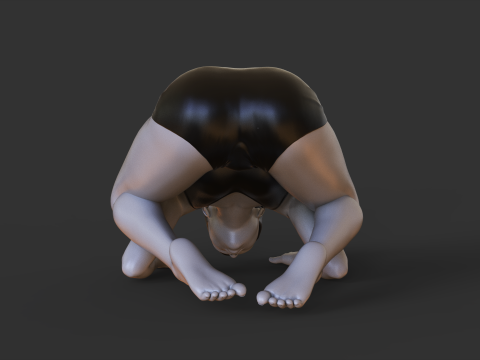 Yoga Pose - Baby Crow Pose 3D 프린트 모델