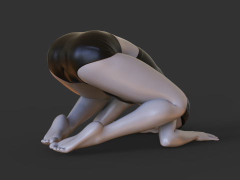 Yoga Pose - Baby Crow Pose 3D 프린트 모델