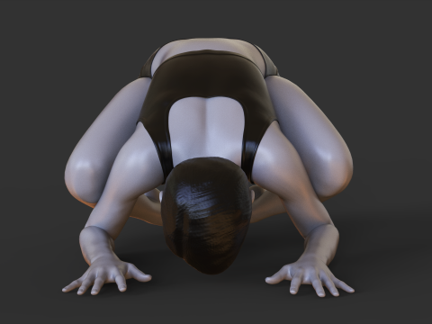 Yoga Pose - Baby Crow Pose 3D 프린트 모델