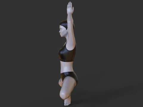 Yoga Pose - Balancing Butterfly pose 3D Print Model