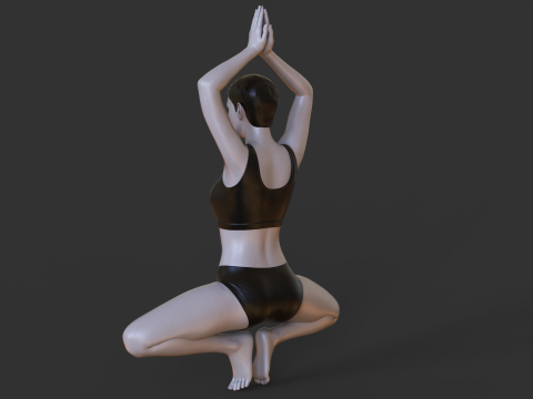 Yoga Pose - Balancing Butterfly pose 3Dプリントモデル