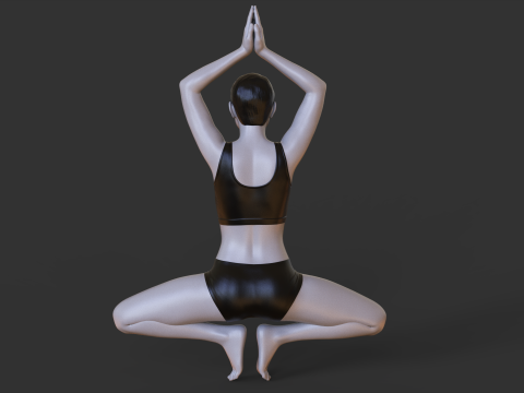 Yoga Pose - Balancing Butterfly pose 3Dプリントモデル