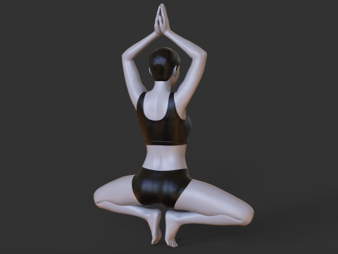 Yoga Pose - Balancing Butterfly pose 3Dプリントモデル