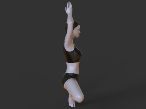 Yoga Pose - Balancing Butterfly pose 3Dプリントモデル