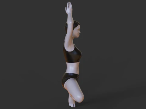 Yoga Pose - Balancing Butterfly pose 3D Print Model