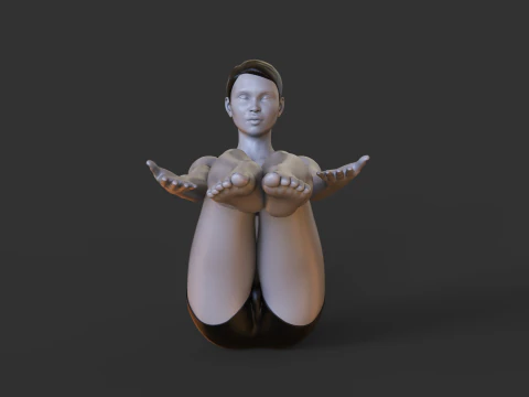 Yoga Pose - Boat Pose - Navasana 3D Print Model