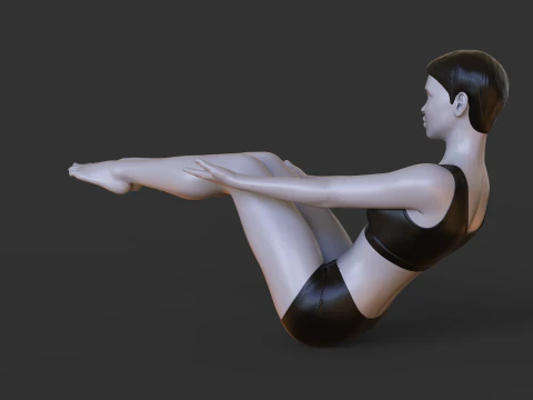 Yoga Pose - Boat Pose - Navasana 3D Print Model