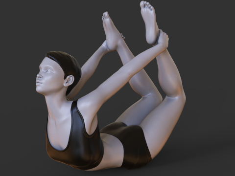 Yoga Pose - Bow Pose - Dhanurasana 3D 打印模型