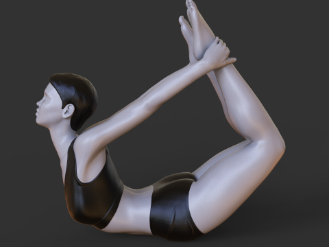 Yoga Pose - Bow Pose - Dhanurasana 3D 打印模型