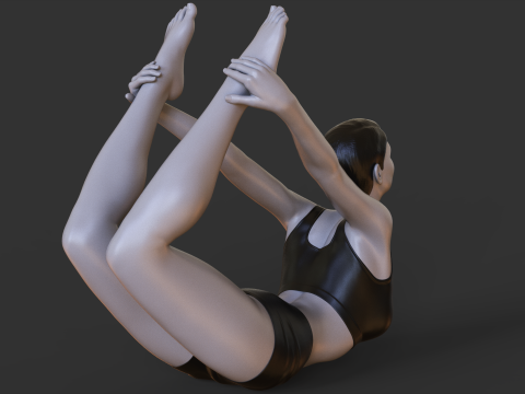 Yoga Pose - Bow Pose - Dhanurasana 3D 打印模型