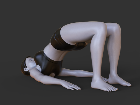 Yoga Pose - Bridge Pose - Setu Bandha Sarvangasana 3D Принт Модель